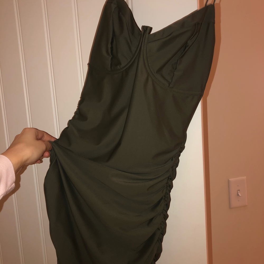 Green tight fit dress